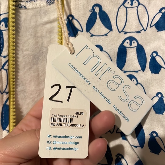 Penguin Print Hoodie - Mirasa - 2T - Picture 6 of 8